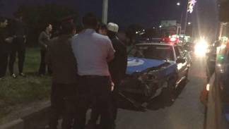 В результате ДТП дорожно-патрульный экипаж лишился автомобиля в Шымкенте