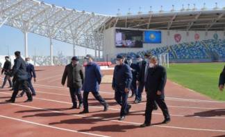 Елбасы посетил новый стадион «Туркестан-Арена»