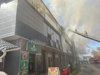 Крыша кафе «Крокус» сгорела в Шымкенте