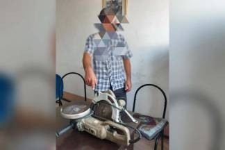 Похитителя строительных инструментов задержали полицейские Туркестанской области