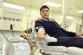 Полицейские Шымкента приняли участие в акции «Сдай кровь — спаси жизнь человеку!»